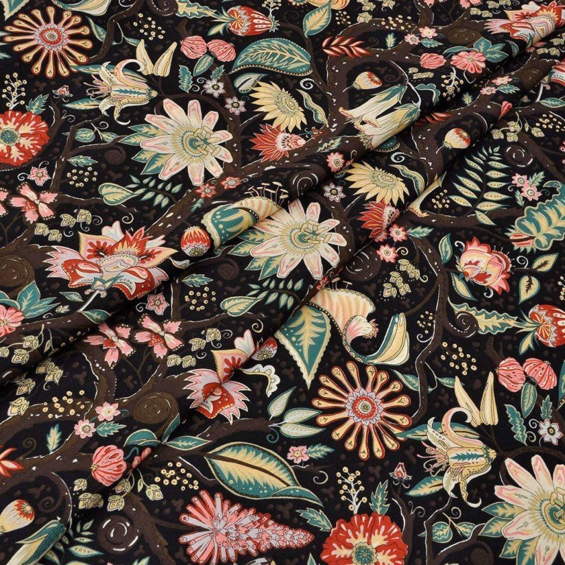 Хлопок Tana Lawn от Liberty. Принт «Tree of Eden» (Дерево Эдема) в наличии