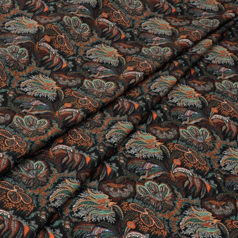 Хлопок Tana Lawn от Liberty. Принт «Paisley corals» (Кораллы пейсли) в наличии