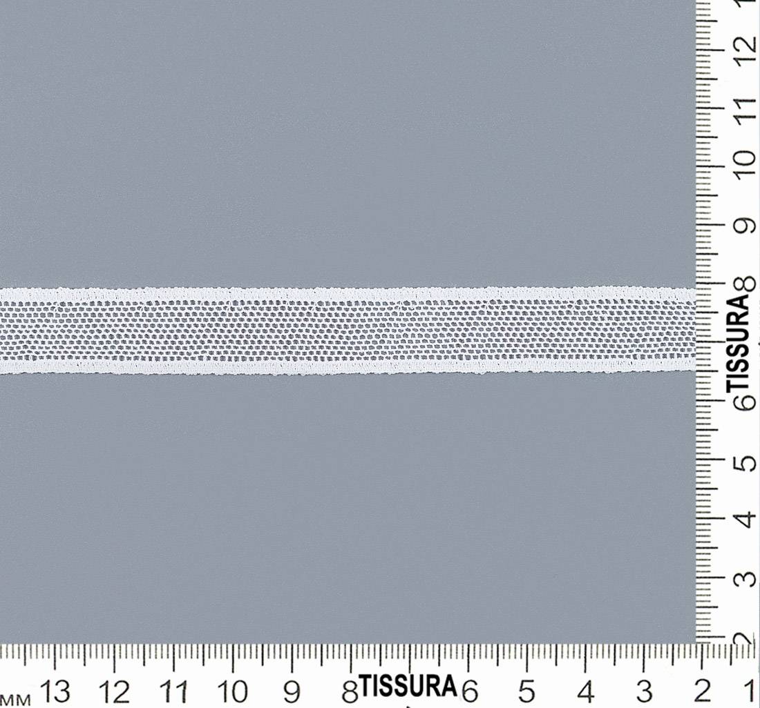 Тесьма узкая кружевная из хлопка. Мелкая сетка бобинет. Цвет белый в наличии