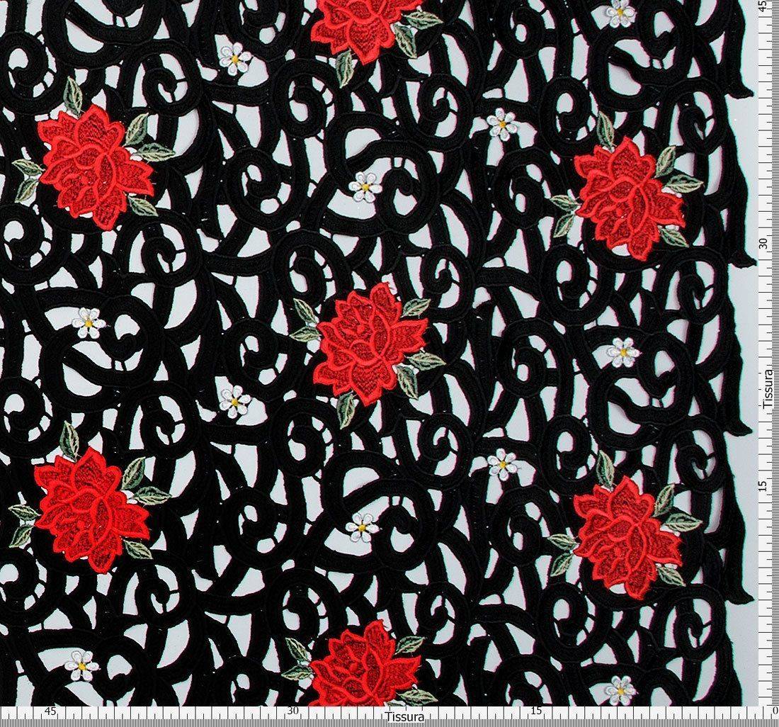 Кружево гипюровое с вышивкой в наличии