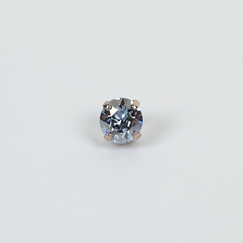 Пуговица металлическая с серо-голубым кристаллом Swarovski в наличии