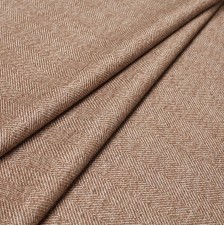 Ткань пальтовая двухслойная, двусторонняя от Loro Piana из коллекции "Zelander". Бежево-коричневая ёлочка в наличии