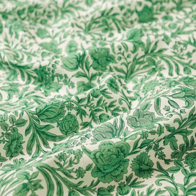 Хлопок Tana Lawn™ от «Liberty». Принт «Sambourn» (Самборн). Цвет белый/зеленый в наличии