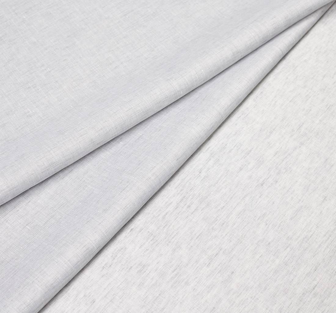 Лен бледно-серый с меланжевым эффектом из коллекции "Путешествие" (Journey) от Thomas Mason в наличии