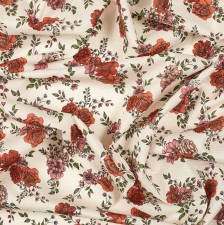 Хлопок Tana Lawn™ от Liberty с авторским цветочным принтом "Inked Rose" (Татуированная роза) в наличии