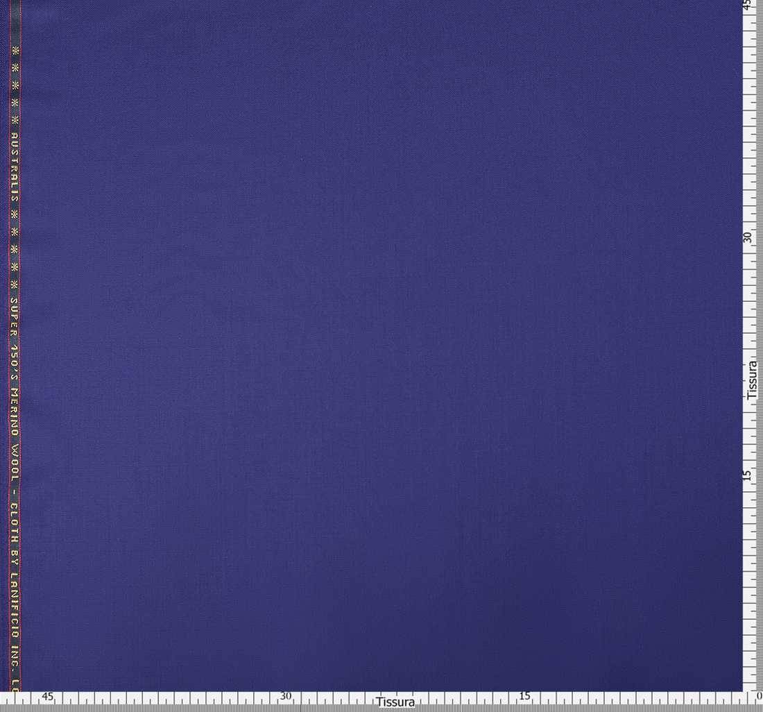Ткань костюмная шерстяная от Loro Piana из коллекции "Australis". Цвет сине-фиолетовый в наличии