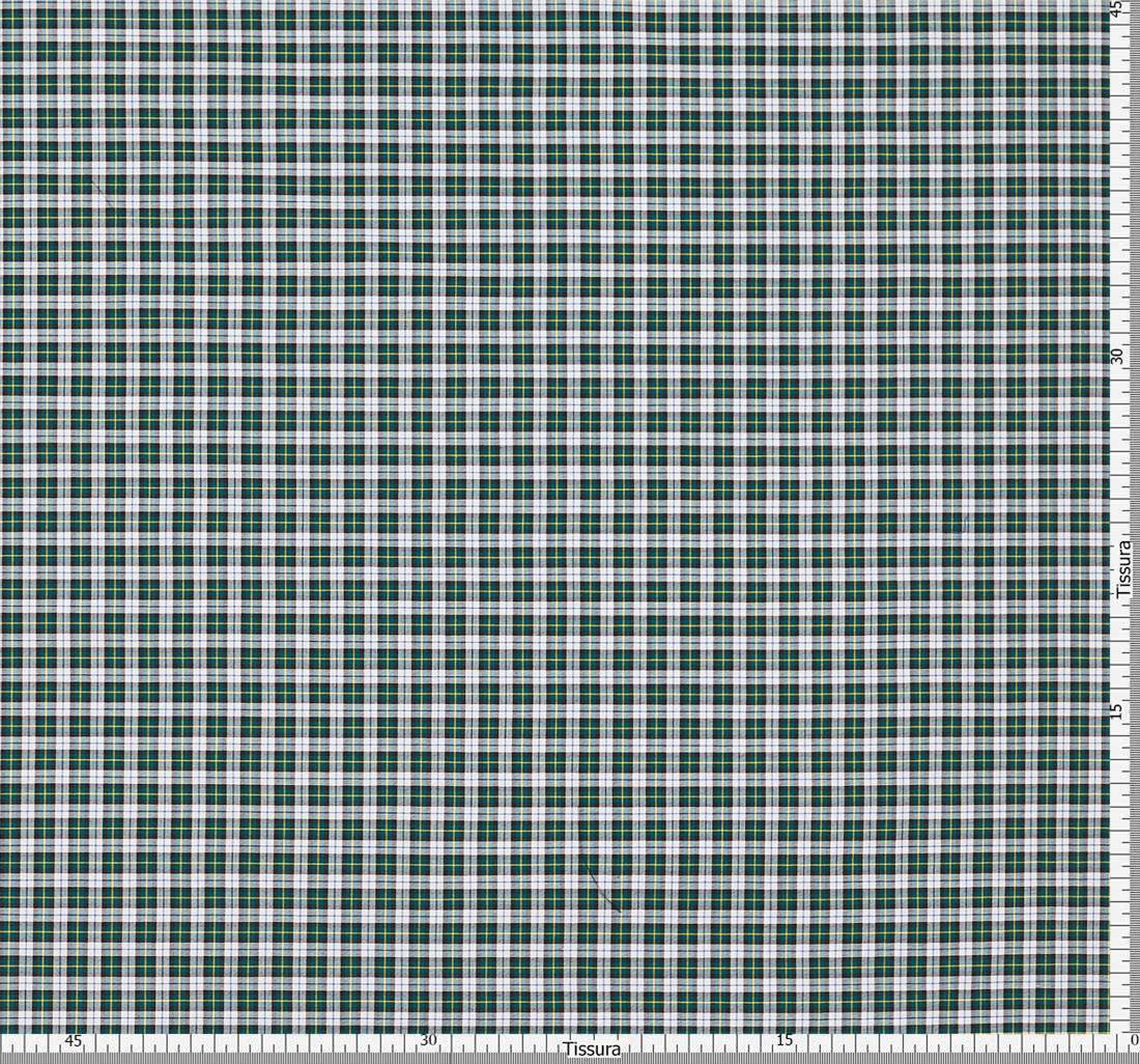 Хлопок в бело-зеленую клетку из коллекции «Durrants» от компании Thomas Mason в наличии
