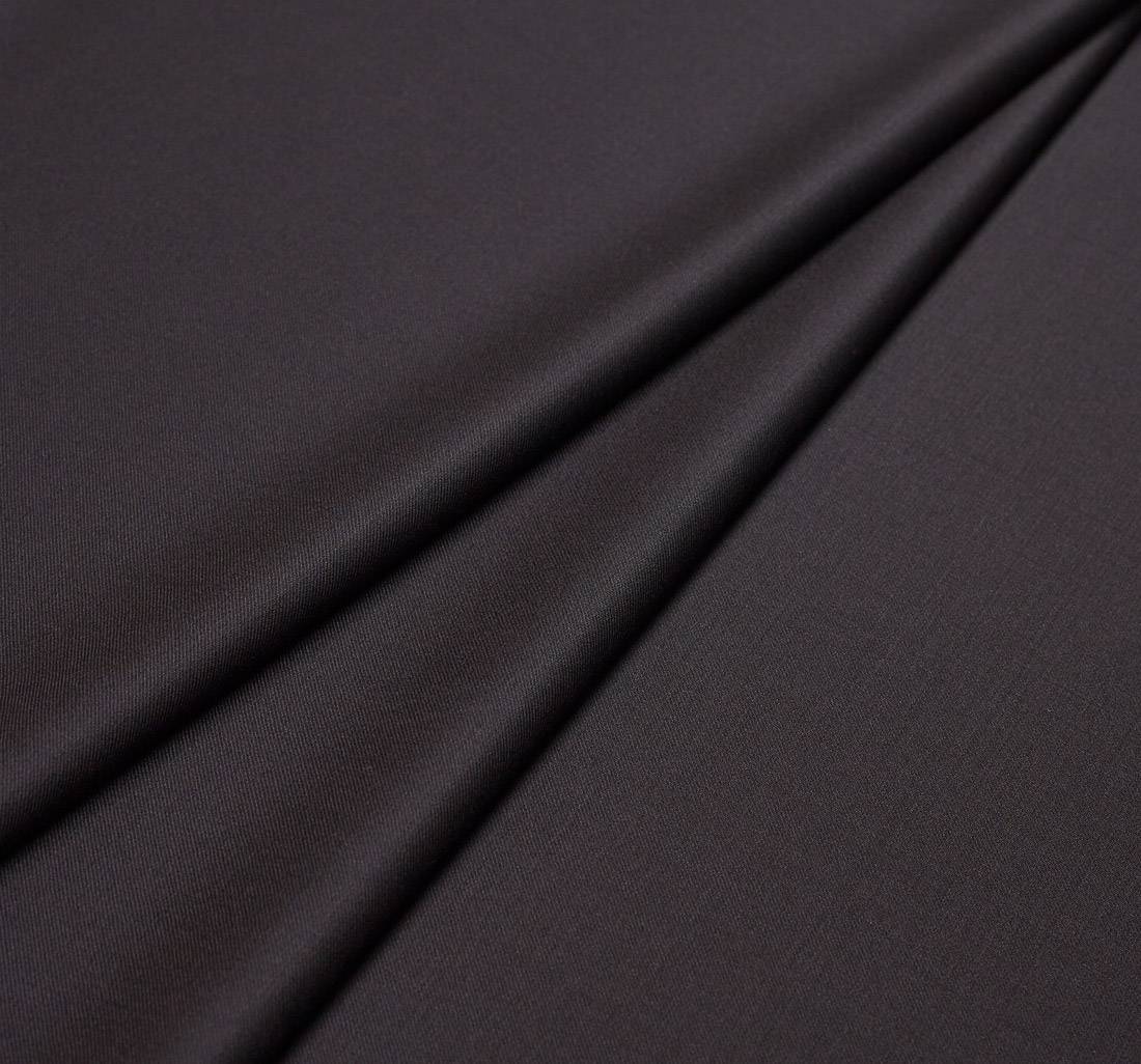 Ткань черная костюмная, 100% шерсть мериноса. Коллекция "Amadeus" от Dormeuil в наличии