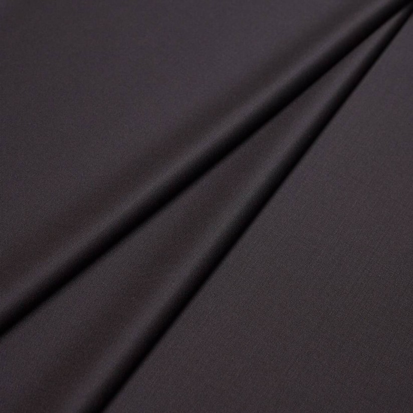 Ткань черная костюмная, 100% шерсть мериноса. Коллекция "Amadeus" от Dormeuil в наличии