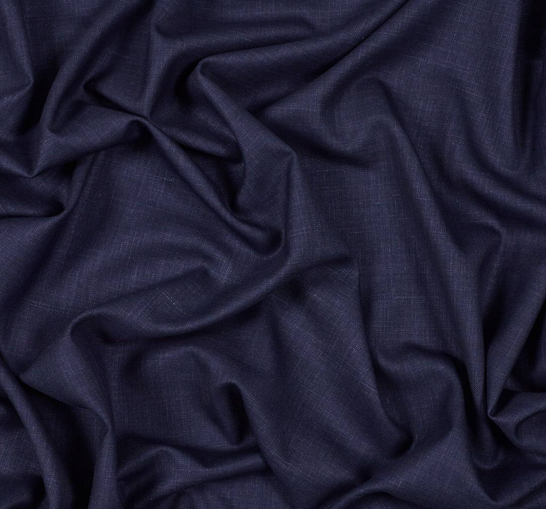 Ткань костюмная из шерсти и льна. Коллекция "Naturals" от Dormeuil. Цвет темно-синий с эффектом "делаве" в наличии