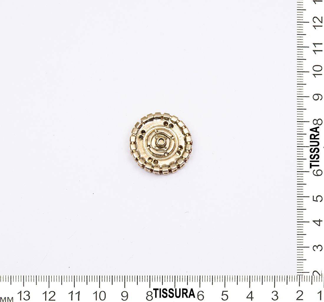 Кнопка металлическая с кристаллами в наличии