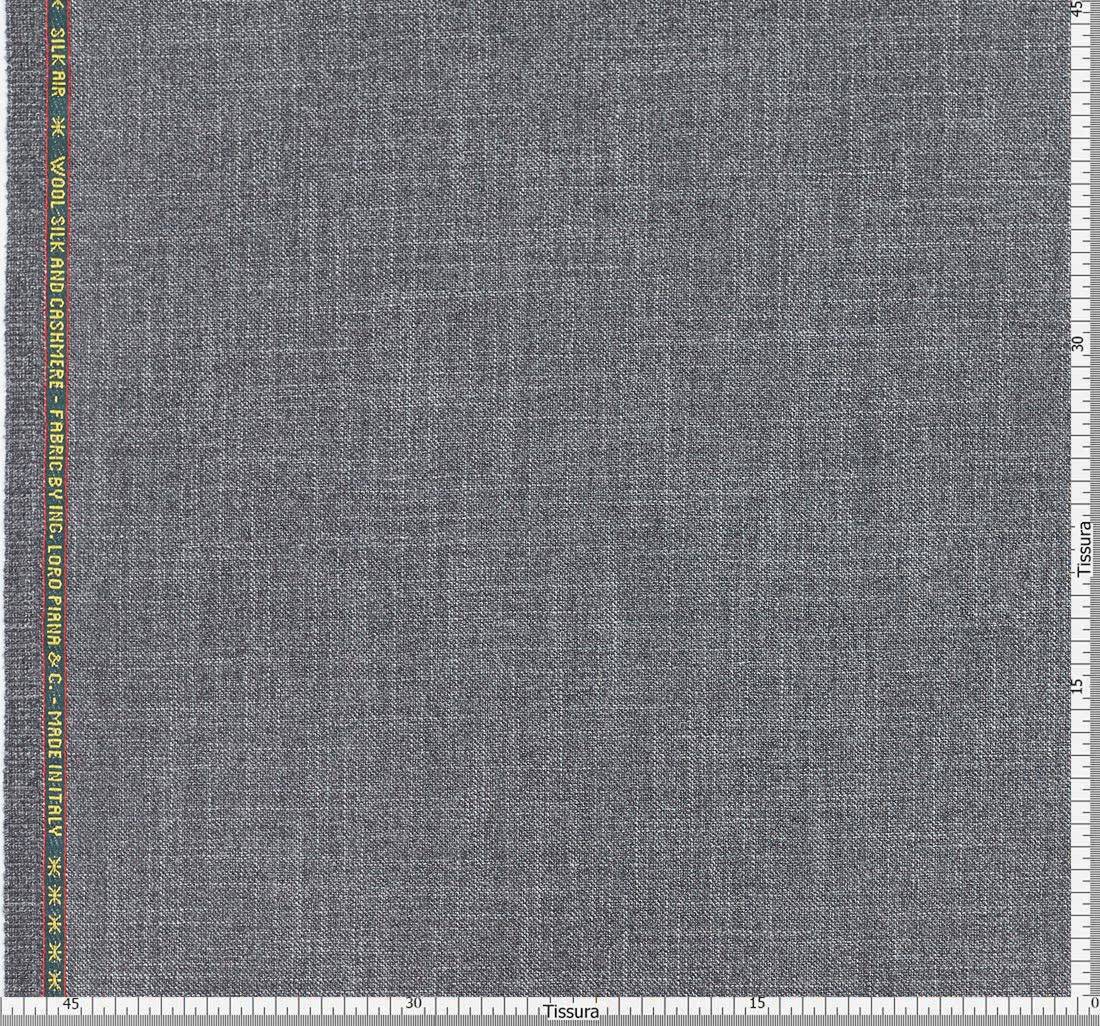 Ткань костюмная от Loro Piana из коллекции «Silk Air». Шерсть, шелк, кашемир. Цвет серый в наличии
