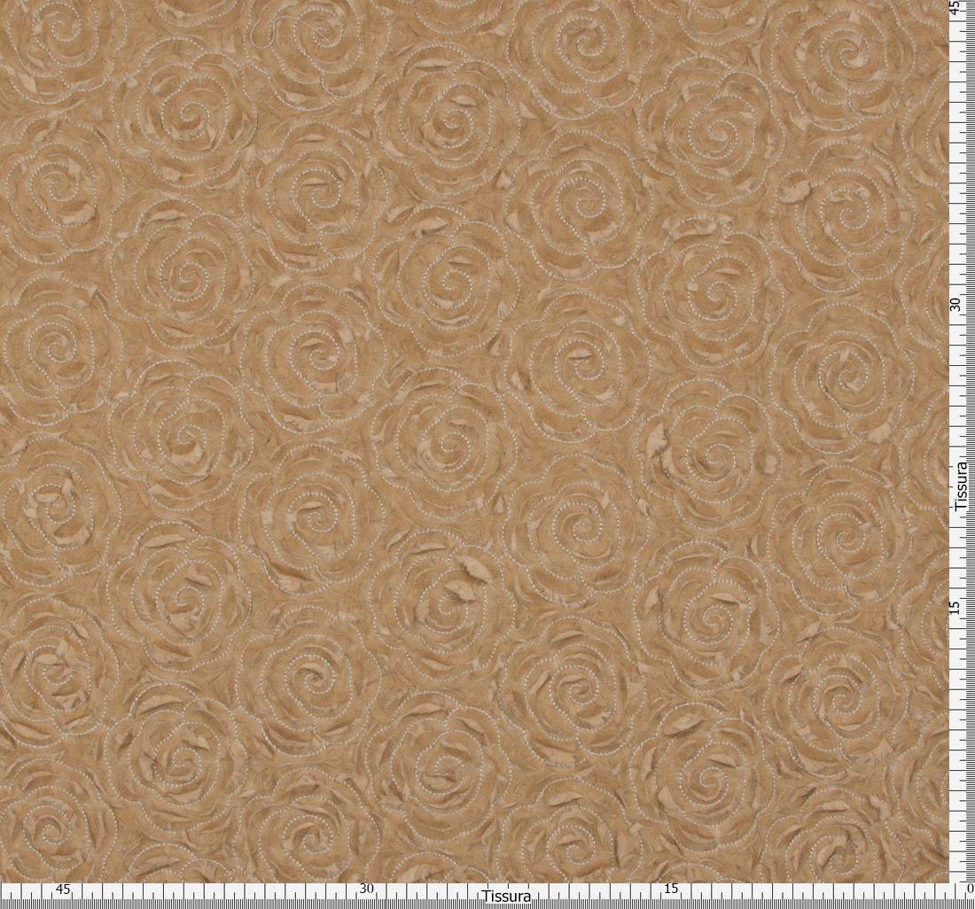 Шифон, расшитый искусственным мехом в наличии