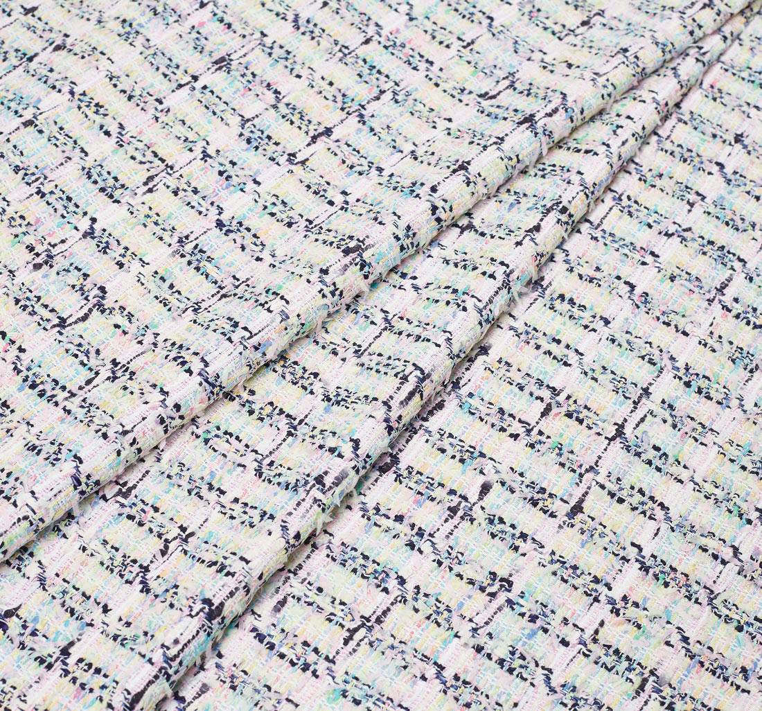 Ткань в стиле "Шанель". Цвета желтый/розовый/бирюзовый/черный в наличии