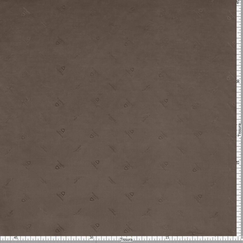 Ткань подкладочная с жаккардовым логотипом Dormeuil. Цвет коричневый в наличии