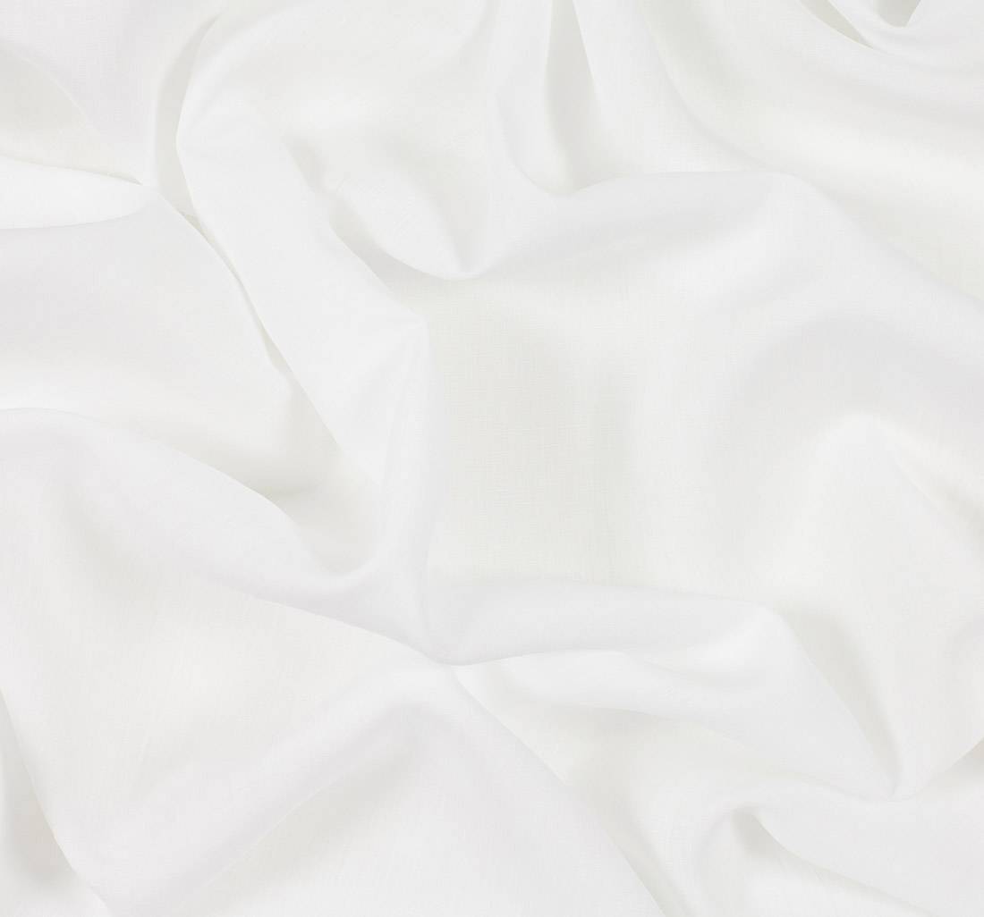 Ткань белого цвета из 100% льна. Коллекция "Золотой лен" от Thomas Mason в наличии