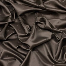 Ткань подкладочная с жаккардовым логотипом Dormeuil. Цвет коричневый в наличии