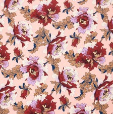 Крепдешин шелковый принтованный от Liberty. Цветочный принт "Modern Dandy" (Современный денди) в наличии