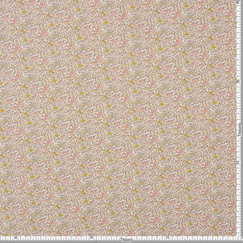 Хлопок Tana Lawn от Liberty. Принт «Wallpaper flowers» (Цветчные обои). Цвет розовый/сиреневый в наличии
