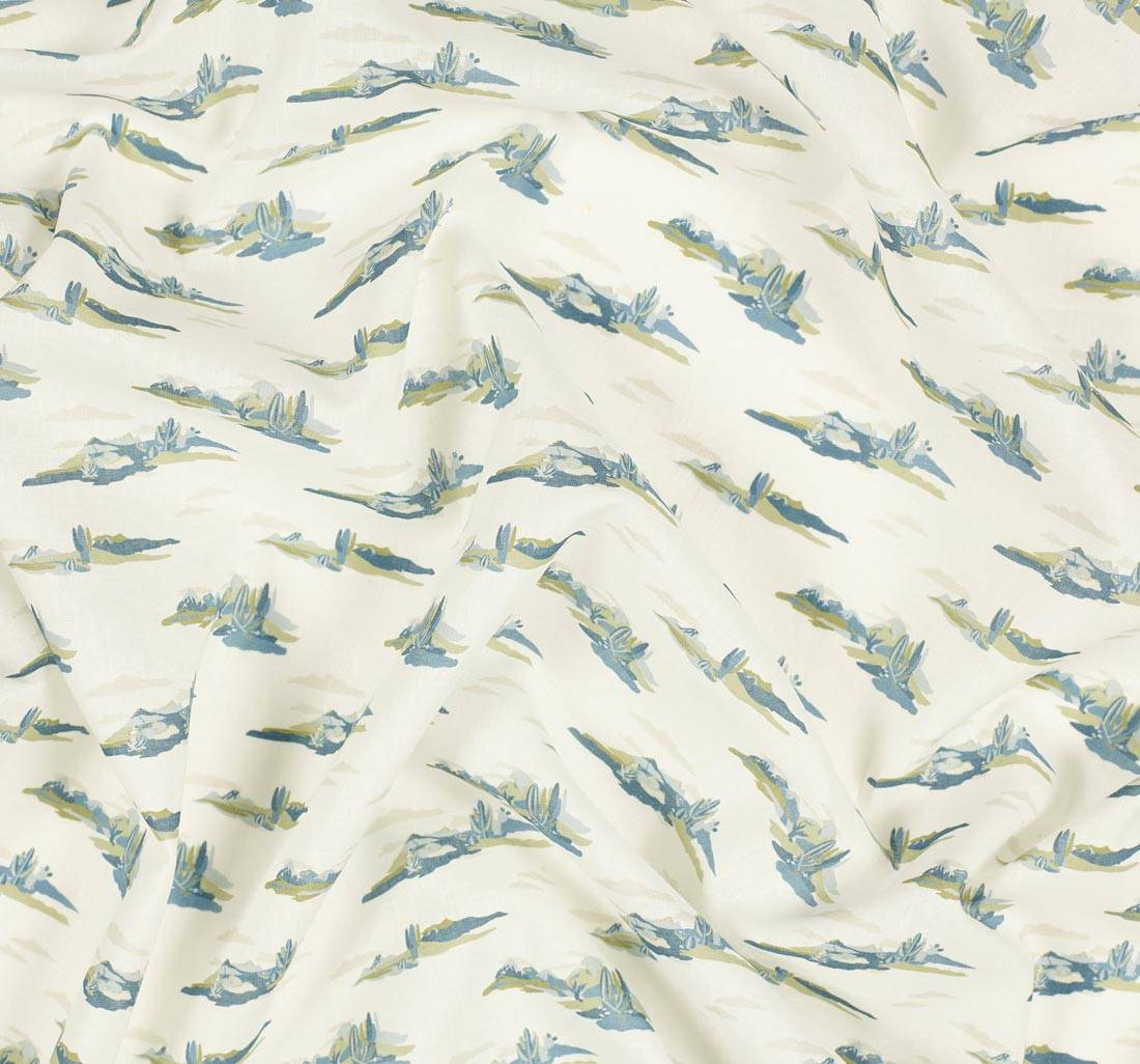 Ткань из смеси льна и хлопка. Дизайн «Nirvana view» (Вид на Нирвану) в наличии