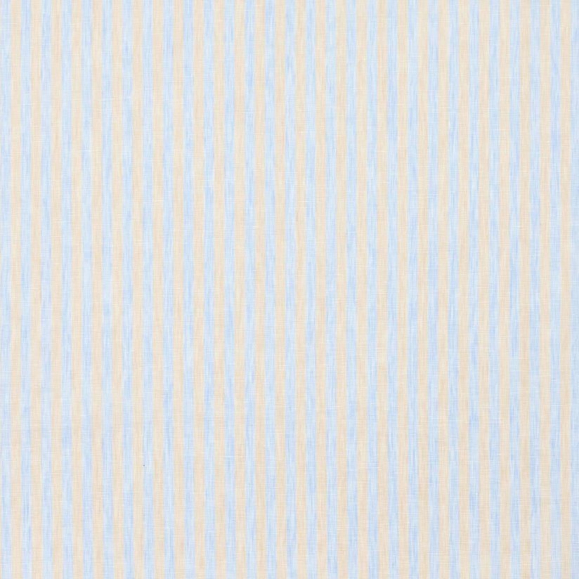 Ткань из 100% льна. Коллекция "Золотой лен" (Gold linen) от Thomas Mason. Бежево-голубая полоска в наличии