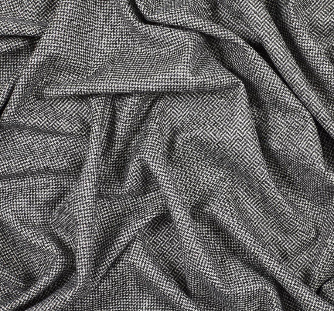 Ткань костюмная от Loro Piana. Шерсть с добавлением кашемира. Черно-серый гленчек в наличии
