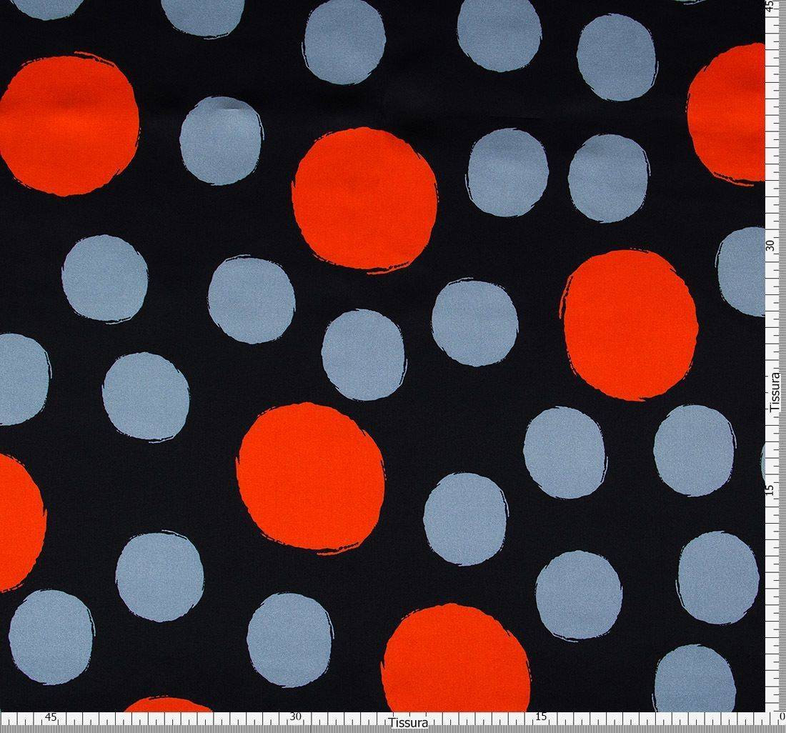 Атлас-стрейч в горох в наличии