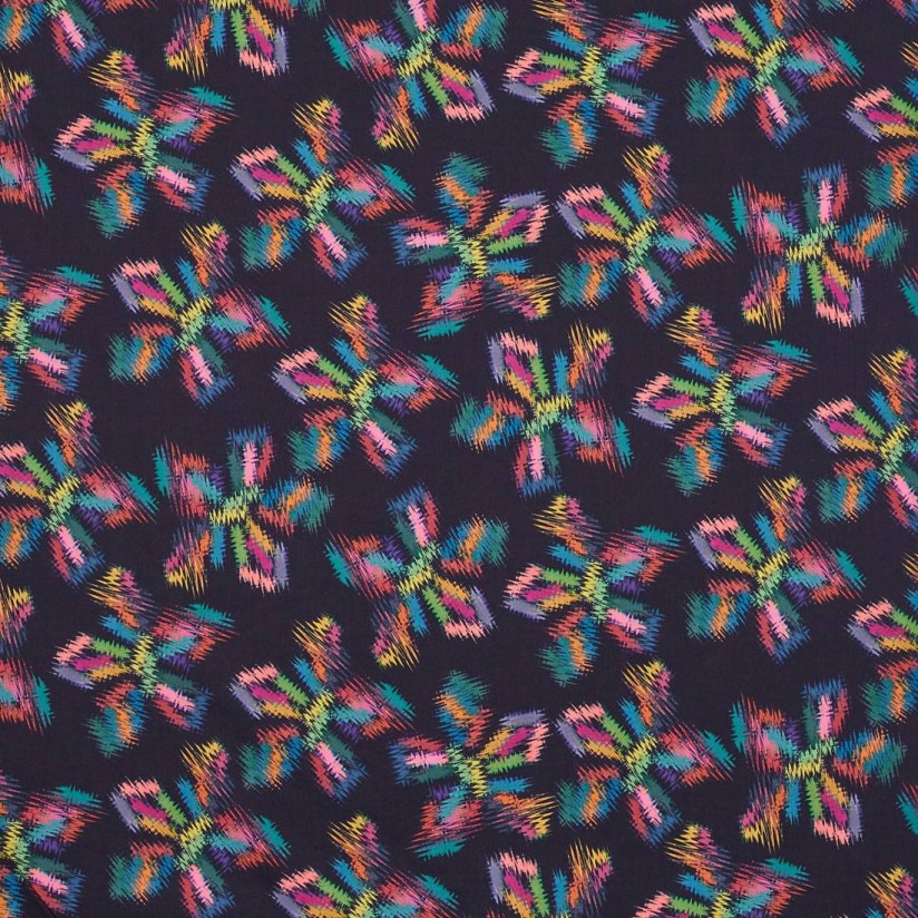 Хлопок Tana Lawn™ от Liberty. Принт «Techno beat» (Ритм техно). Цвет темно-синий, бордовый, розовый, голубой, желтый в наличии