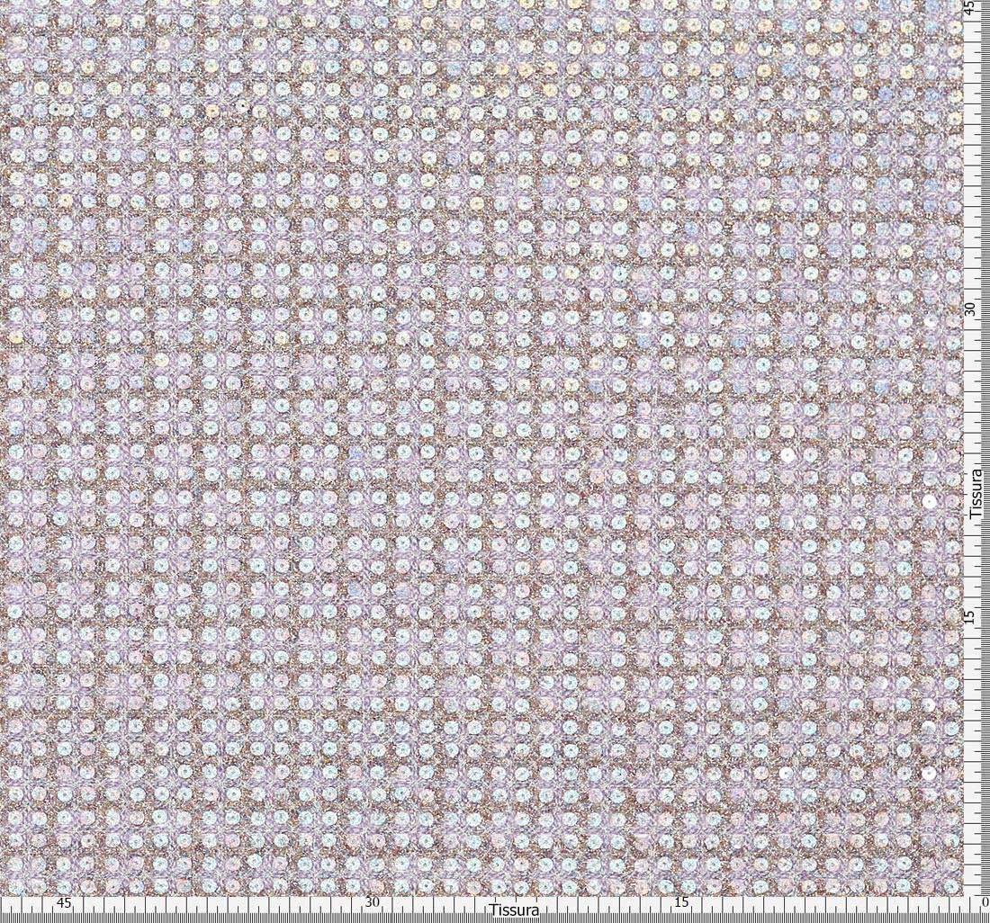 Эксклюзивная ткань, расшитая пайетками с голографическим эффектом. Цвет розовый/сиреневый/золотой в наличии