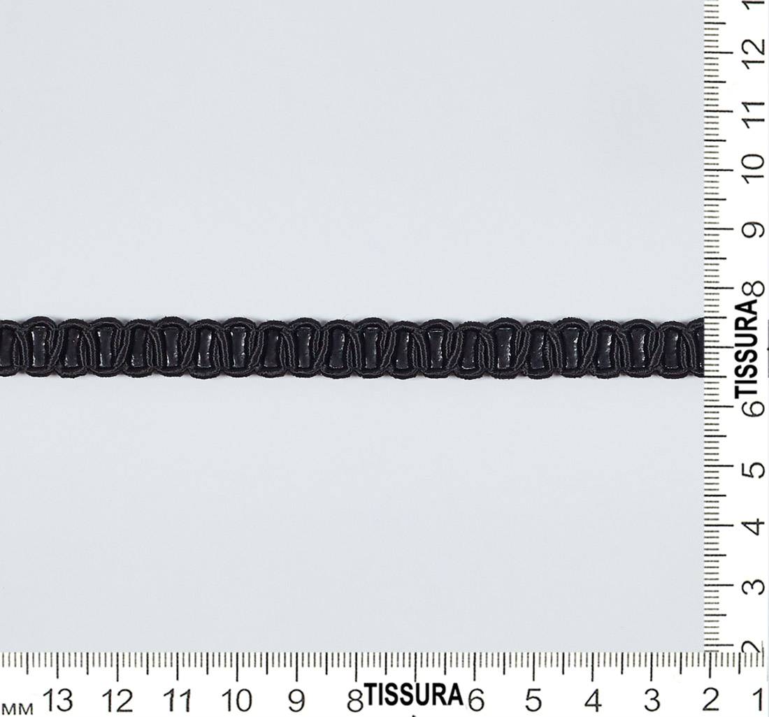Тесьма плетёная декоративная черная в наличии