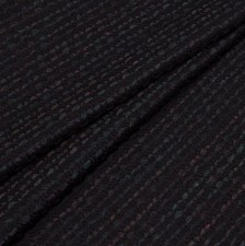 Ткань "Шанель" черного цвета с узором в полоску в наличии