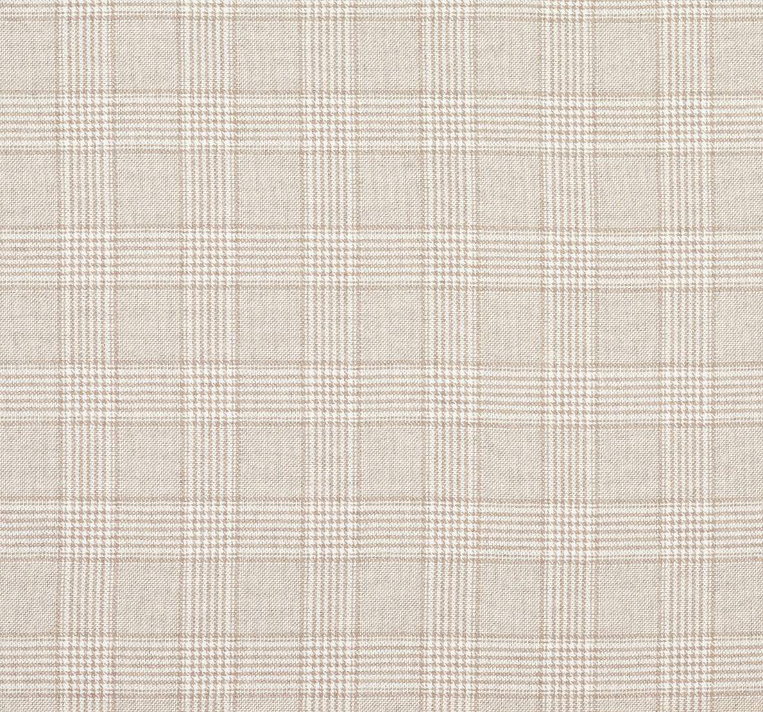 Ткань костюмная "Cashmere Raw" от Loro Piana из 100% кашемира. Бежевая клетка "Принц Уэльский" в наличии