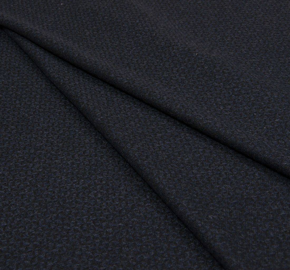 Жаккард из шерсти и кашемира темно-синего оттенка в наличии