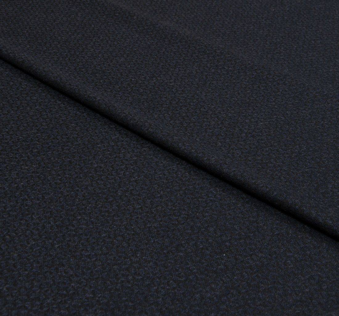 Жаккард из шерсти и кашемира темно-синего оттенка в наличии