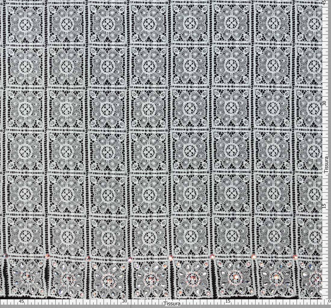 Кружево шантильи с кристаллами Swarovski в наличии