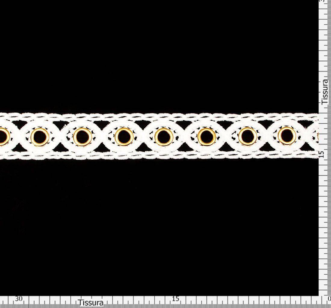 Тесьма кружевная с люверсами в наличии