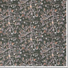 Хлопок Tana Lawn™ от Liberty. Принт «Timeless Heirloom» (Вечная семейная реликвия). Цвет темно-зеленый/коричневый/бежевый в наличии