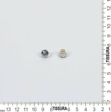 Пуговица металлическая с серо-голубым кристаллом Swarovski в наличии