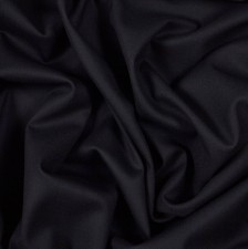 Ткань пальтовая шерстяная Loro Piana двусторонняя, двухслойная, "би-стрейч". Цвет черный в наличии
