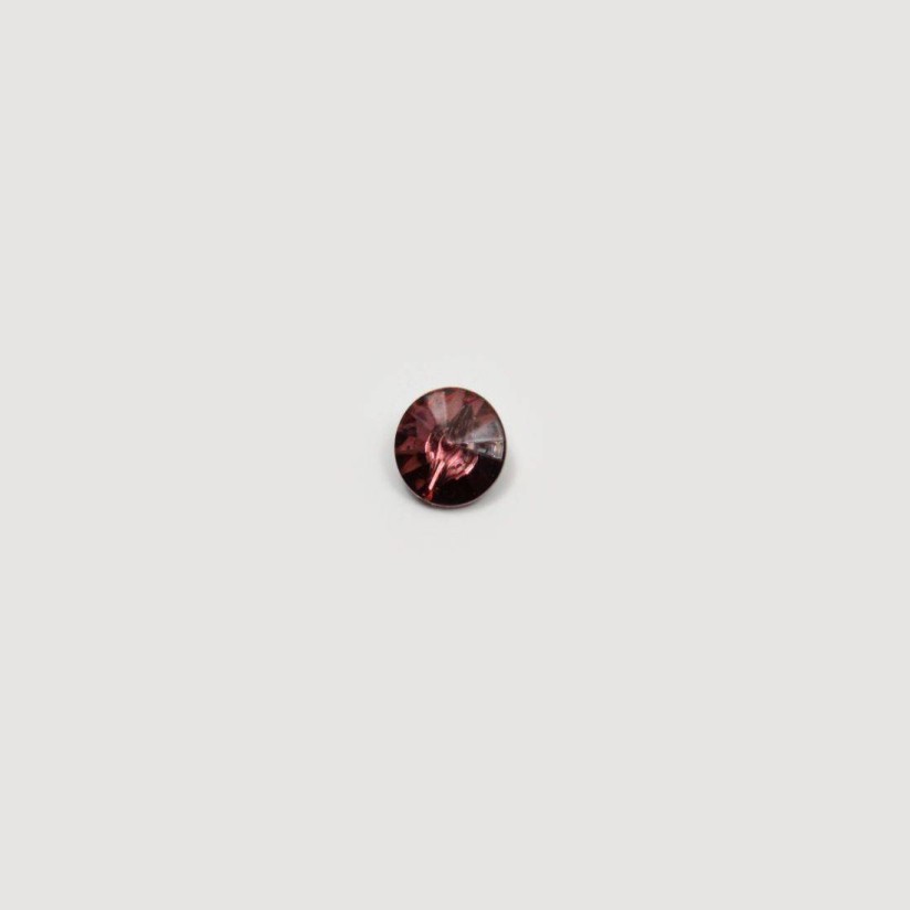 Пуговица из прозрачного нейлона на ножке оттенка бордо в наличии