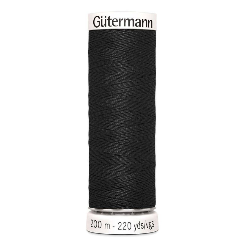 Нитки Gutermann швейные 200м, цвет 000 в наличии