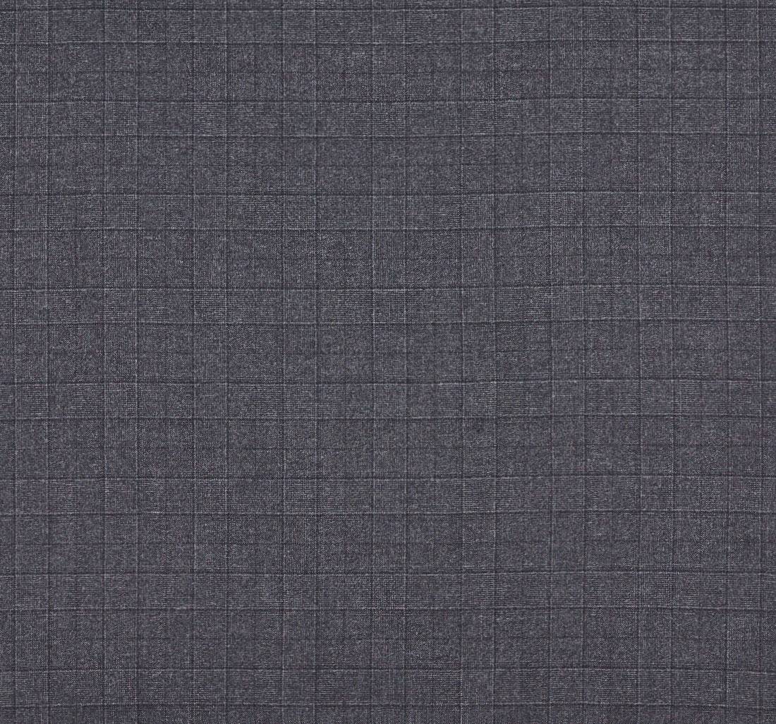 Ткань костюмная от Loro Piana из коллекции "Zelander Natural Stretch". Естественная эластичность. Темно-серая клетка в наличии