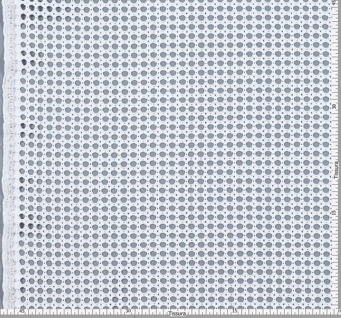 Кружево из хлопка. Имитация техники «кроше». Цвет белый в наличии