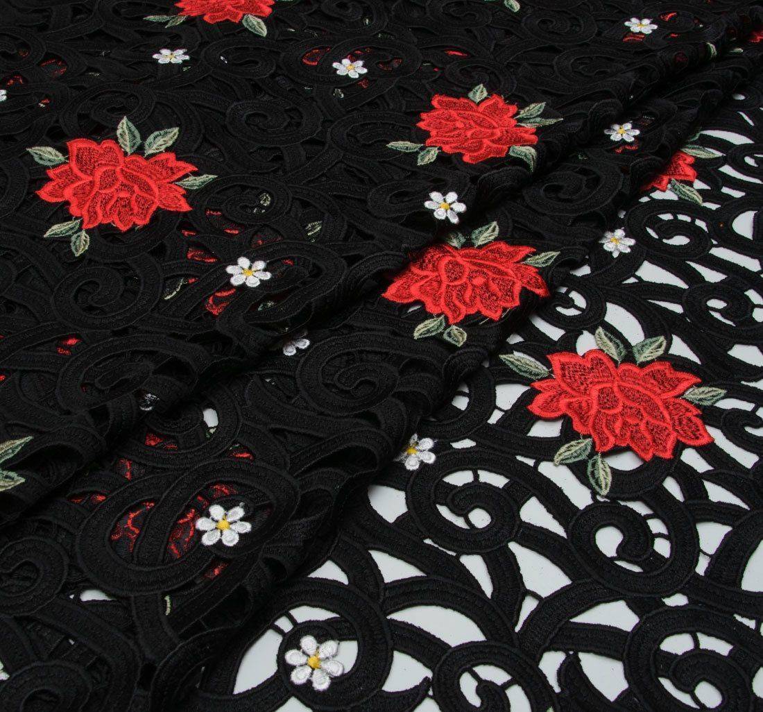 Кружево гипюровое с вышивкой в наличии