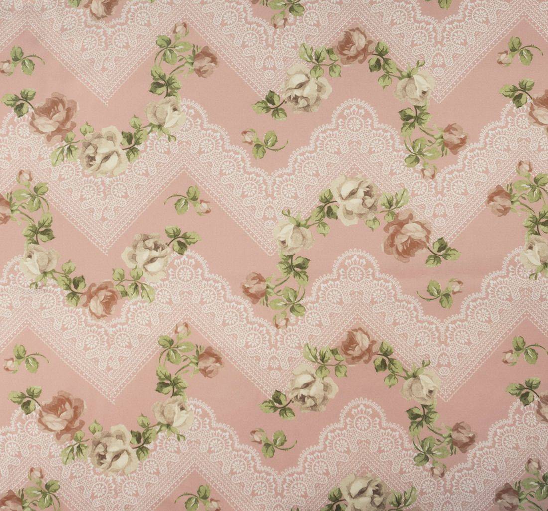 Атлас шелковый пудрового оттенка с рисунком в наличии