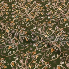 Хлопок Tana Lawn™ от Liberty. Принт «Timeless Heirloom» (Вечная семейная реликвия). Цвет темно-зеленый/коричневый/бежевый в наличии