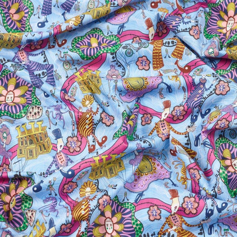 Хлопок Tana Lawn™ от «Liberty». Принт «Shirley Smith» (Ширли Смит). Цвет голубой, розовый, зеленый, желтый в наличии
