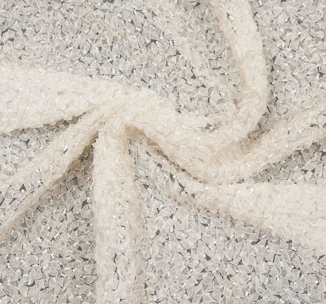 Сетка, расшитая лентами из органзы в наличии