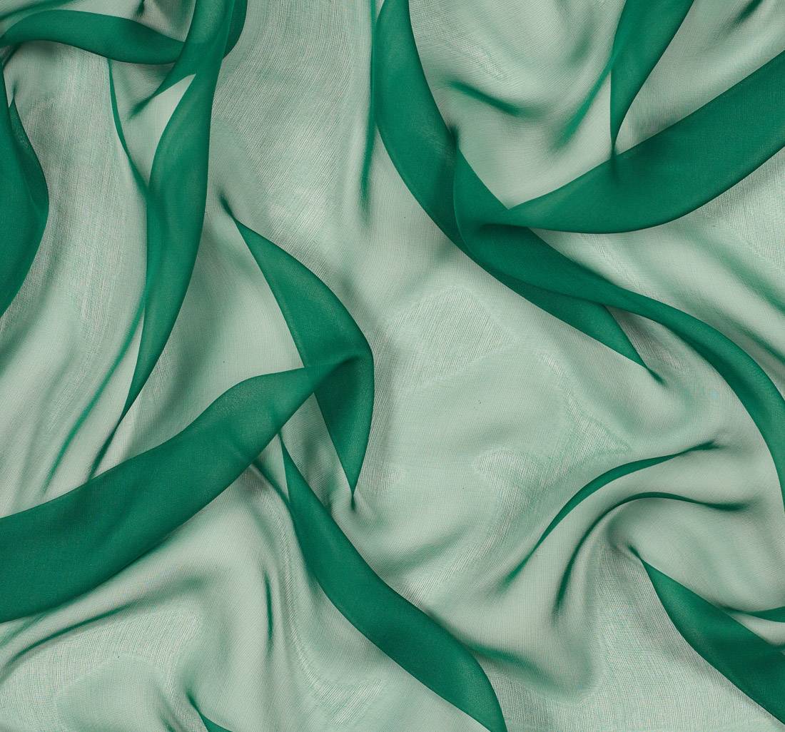 Шифон шелковый. Цвет зеленый в наличии