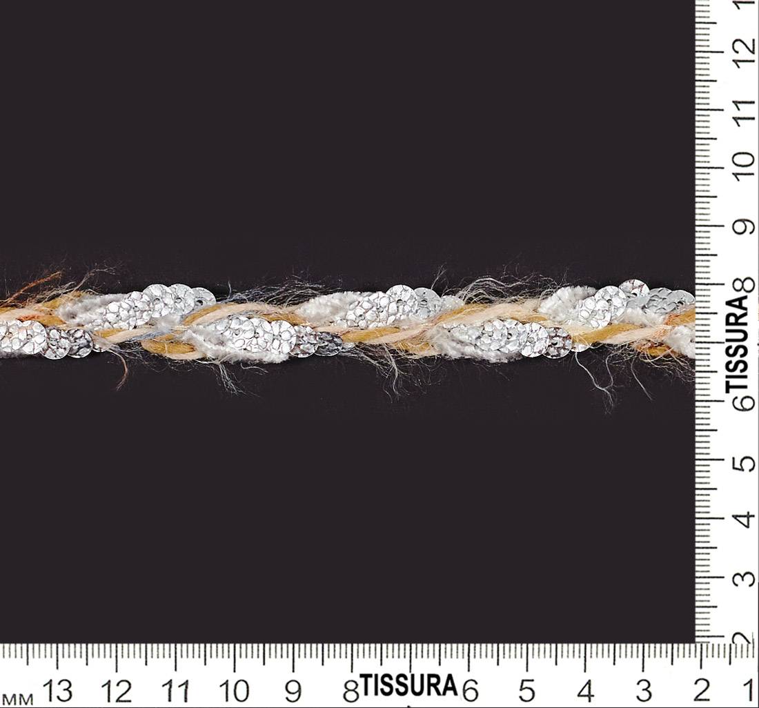 Тесьма с пайетками в стиле «Шанель», плетёная косичкой в наличии